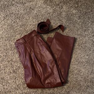 Express Maroon Ankle Pants